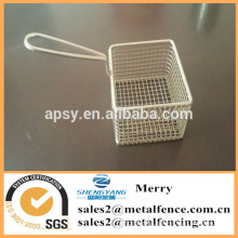 stainless steel mini chips fry basket for kitchen utensibs